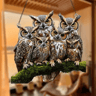 Colorful Owl Pendant Light  Decorative Animal Hanging Lamp For Home  Garden 2