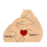 Custom Name Bear Puzzle Ornament  Personalized Family Wooden Decor Keepsake 3