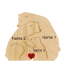 Custom Name Bear Puzzle Ornament  Personalized Family Wooden Decor Keepsake 4