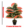 Color Block Artificial Tropical Plant  24Leaf Decorative Faux Greenery For Indoor  Outdoor Spaces 3