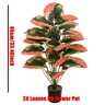 Color Block Artificial Tropical Plant  24Leaf Decorative Faux Greenery For Indoor  Outdoor Spaces 5