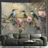 FloraVibe Hummingbird Floral Wall Tapestry Elegant Bedroom  Office Decor 0