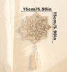 Wooden Ramadan Moon Tassel Ornaments  Eid Mubarak Hanging Decor Set 6
