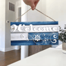 Rustic Wooden Welcome Wall Sign  Farmhouse Hanging Door Decor Plaque 0