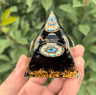 Lapis Lazuli Crystal Sphere  Pyramid Set  Elegant Blue Geometric Home Decor 7