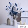 70 Stem Blue Bunny Tail Pampas Grass Bouquet  Fluffy Artificial Dried Flower Decor 8