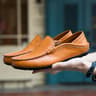 Mens Genuine Leather Slip On Loafers 6