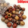 Vintage Wooden Hair Beads For Braids Dreadlocks DIY Jewelry And Hair Accessories 10