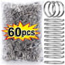 Stainless Steel Split Key Rings For DIY Crafts  Keychain Making Set 9