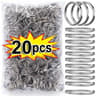 Stainless Steel Split Key Rings For DIY Crafts  Keychain Making Set 6