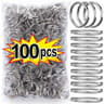 Stainless Steel Split Key Rings For DIY Crafts  Keychain Making Set 8