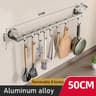 Wall Mounted Kitchen Utensil Rack With Removable Hooks And Vacuum Suction Installation 8