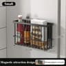 Magnetic Refrigerator Storage Basket For Kitchen Condiments Wraps And Household Organization 5