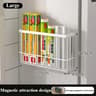 Magnetic Refrigerator Storage Basket For Kitchen Condiments Wraps And Household Organization 7