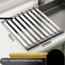 304 Stainless Steel Roll Up Dish Drying Rack Foldable Sink Drainer 6
