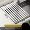 304 Stainless Steel Roll Up Dish Drying Rack Foldable Sink Drainer 10