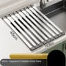 304 Stainless Steel Roll Up Dish Drying Rack Foldable Sink Drainer 8