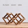 Wooden Double Layer Wine Rack Solid Wood Countertop Wine Bottle Storage Display Stand 7