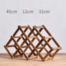 Wooden Double Layer Wine Rack Solid Wood Countertop Wine Bottle Storage Display Stand 10