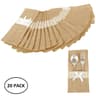 Rustic Burlap Lace Cutlery Pouch Set Wedding Table Holders 50 Piece 7