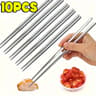 Reusable Stainless Steel Chopsticks For Sushi And Meals 9