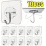 Transparent Self Adhesive Wall Hooks Heavy Duty Multipurpose Hooks 6