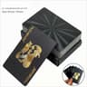 Black Gold Waterproof Playing Cards Poker Set 8