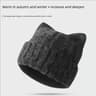 Cat Ear Beanie Winter Hat Warm Knitted Cap With Windproof Thickened Design 5