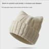 Cat Ear Beanie Winter Hat Warm Knitted Cap With Windproof Thickened Design 6
