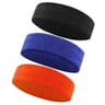 3Pack Elastic Cotton Terry Cloth Athletic Headband Sweatbands 11
