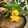 Cute Duck With Leaf Umbrella Garden Statue  Whimsical Resin Figurine For Patio Pond And Fairy Garde 6