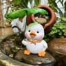 Cute Duck With Leaf Umbrella Garden Statue  Whimsical Resin Figurine For Patio Pond And Fairy Garde 5