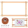 Wooden Embroidery Scroll Frame Adjustable Needlepoint Stretcher Frame Rotated Cross Stitch Holder 6