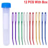 6 To 18 Pieces Boxed Aluminum Bent Tip Tapestry Needles Set With Big Eye 6