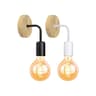 Vintage Wood Wall Lamp Sconce With E27 Socket For Bedroom Dining Room And Industrial Decor 1