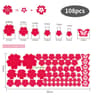 Botanical Floral Art Wall Decals 108 Piece Pack Self Adhesive Vinyl Stickers For Bedroom Living Roo 16