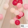 Cotton Ball LED String Lights For Home Decor Party Wedding And Christmas Decoration 15