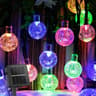 Outdoor Solar LED Crystal Bubble Ball String Lights Waterproof Multi Mode Decorative Globe Lights 7