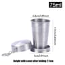 Stainless Steel Folding Cup Portable Telescopic Collapsible Water Drinking Mug With Keychain For Ou 7