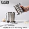 Stainless Steel Folding Cup Portable Telescopic Collapsible Water Drinking Mug With Keychain For Ou 6