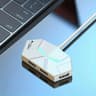 USB Hub Multi Port Splitter With LED Light Stable Type C Adapter Data Transfer 9