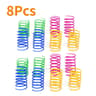Plastic Colorful Spring Coil Spiral Toys Interactive Bounce Chase Play For Cats 8