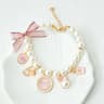 Pet Bow Pearl Collar Rhinestone Princess Pendant Necklace For Small Dogs Cats 7
