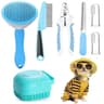 8Piece Cat Grooming  Beauty Kit With Slicker Brush Nail Clipper File Flea Comb Bath Brush 16
