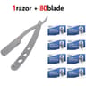 Mens Stainless Steel Straight Edge Barber Razor And Manual Folding Shaving Knife 12