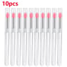 Reusable Soft Silicone Lip Brush Applicator Set With Clear Handles 11