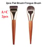Ultra Thin Flat Blade Liquid Foundation And Concealer Contour Makeup Brush 13