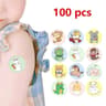 100 Piece Set Mini Round Spot Bandages In Skin Color For Breathable Waterproof First Aid Care 7