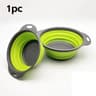 Round Collapsible Silicone Drain Basket And Folding Fruit Vegetable Strainer Colander 6