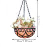 Coconut Coir Brown Round Iron Chain Hanging Basket Planter For Plants And Flowers 8
